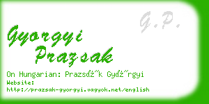 gyorgyi prazsak business card